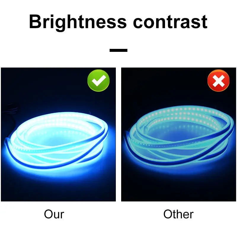 LED Car Hood Atmosphere Lght Strip Waterproof Auto Exterior Decoration Lighting Decorative Headlights Ambient Lamp 12V Universal - Slobuy