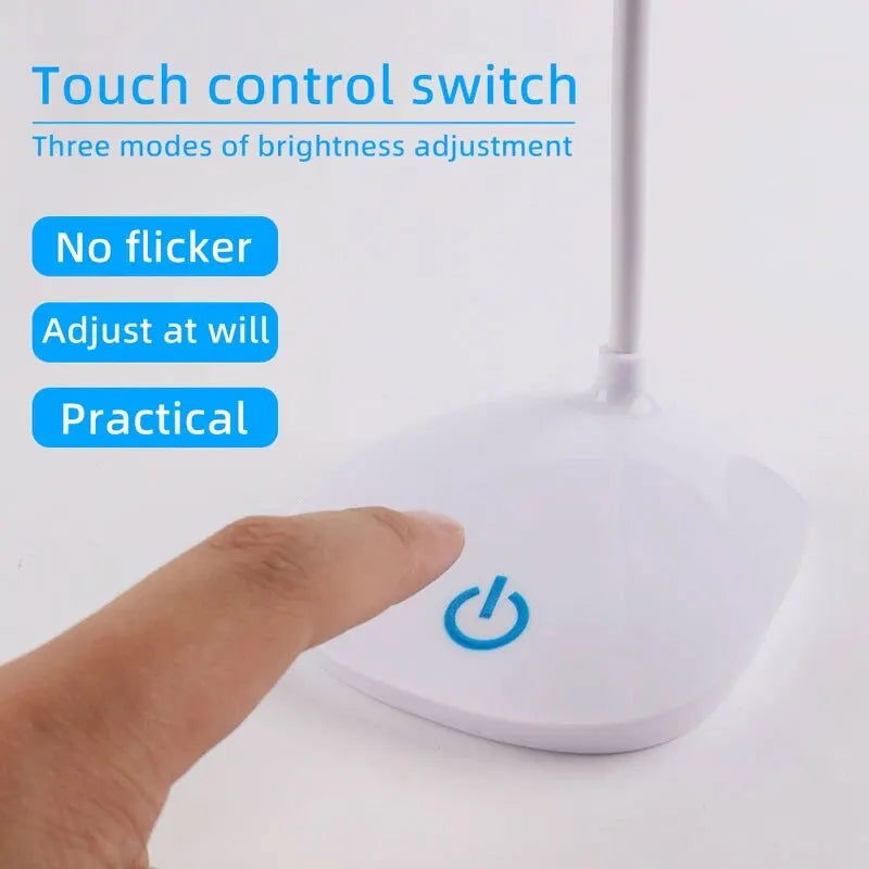 LED Desktop Desk Lamp USB Rechargeable Lighting Eye Protection Room Night Light Bedroom Bedside Student Reading Lamp - Slobuy