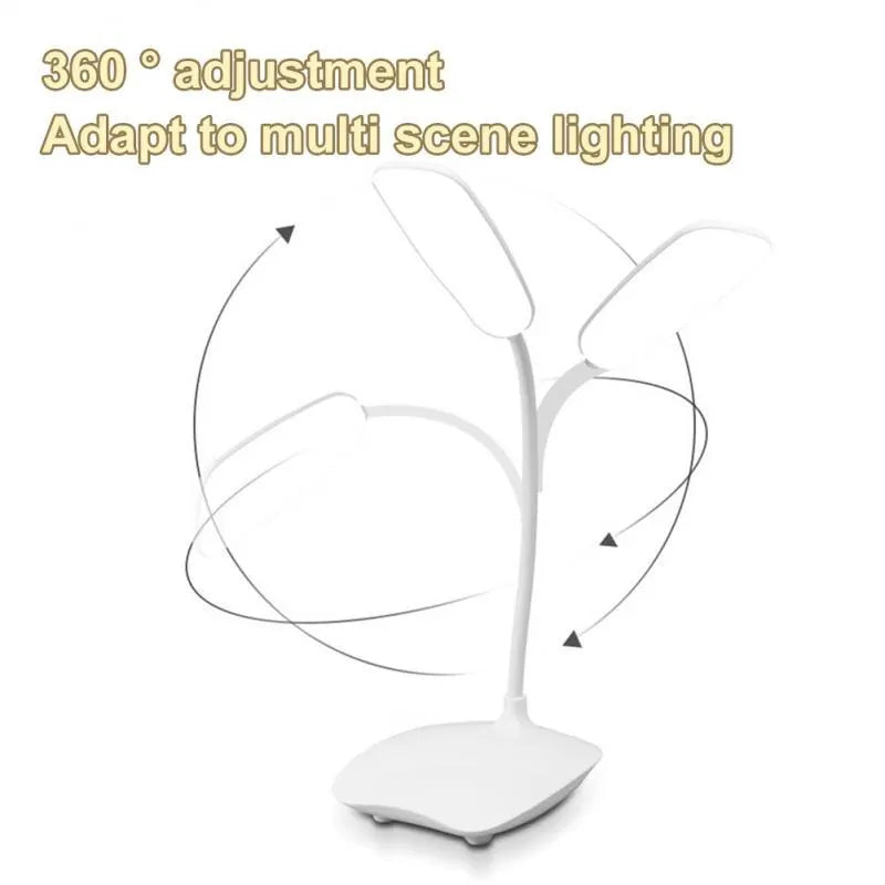 LED Desktop Desk Lamp USB Rechargeable Lighting Eye Protection Room Night Light Bedroom Bedside Student Reading Lamp - Slobuy