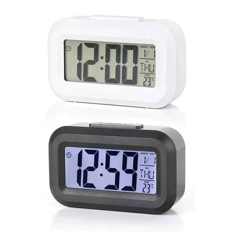 LED Digital Alarm Clock Electronic Digital Alarm Screen Desktop Table Clocks For Home Office Backlight Snooze Calendar Clock - Slobuy