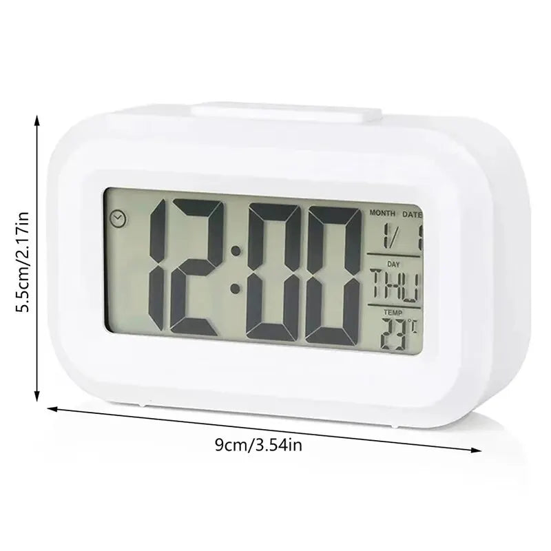LED Digital Alarm Clock Electronic Digital Alarm Screen Desktop Table Clocks For Home Office Backlight Snooze Calendar Clock - Slobuy