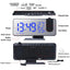 LED Digital Projection Alarm Clock Electronic Alarm Clock with Projection FM Radio Time Projector Bedroom Bedside Mute Clock - Slobuy