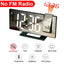 LED Digital Projection Alarm Clock Electronic Alarm Clock with Projection FM Radio Time Projector Bedroom Bedside Mute Clock - Slobuy