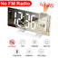 LED Digital Projection Alarm Clock Electronic Alarm Clock with Projection FM Radio Time Projector Bedroom Bedside Mute Clock - Slobuy