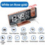 LED Digital Projection Alarm Clock Electronic Alarm Clock with Projection FM Radio Time Projector Bedroom Bedside Mute Clock - Slobuy