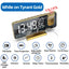 LED Digital Projection Alarm Clock Electronic Alarm Clock with Projection FM Radio Time Projector Bedroom Bedside Mute Clock - Slobuy