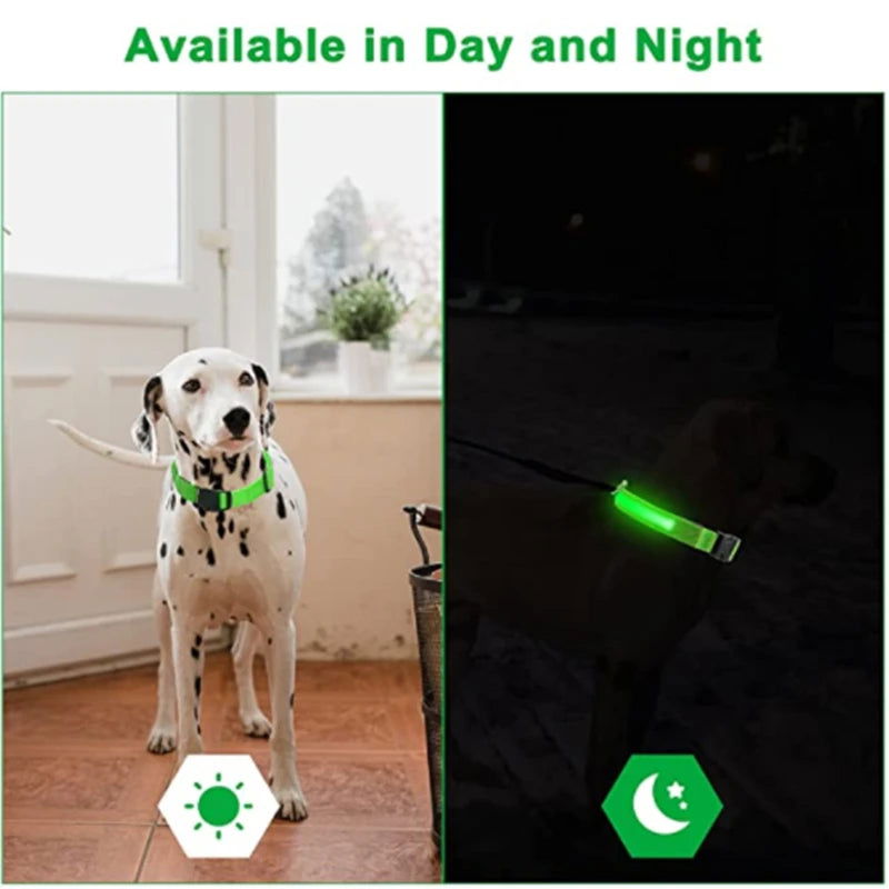LED Glowing Dog Collar Adjustable Flashing Rechargea Luminous Collar Night Anti-Lost Dog Light HarnessFor Small Dog Pet Products - Slobuy
