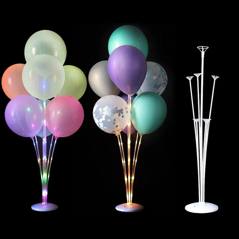 LED Light Balloons Stand Glow LED Baloon Column for Baby Shower Birthday Party Decor Wedding Ballon Stand Accessories - Slobuy