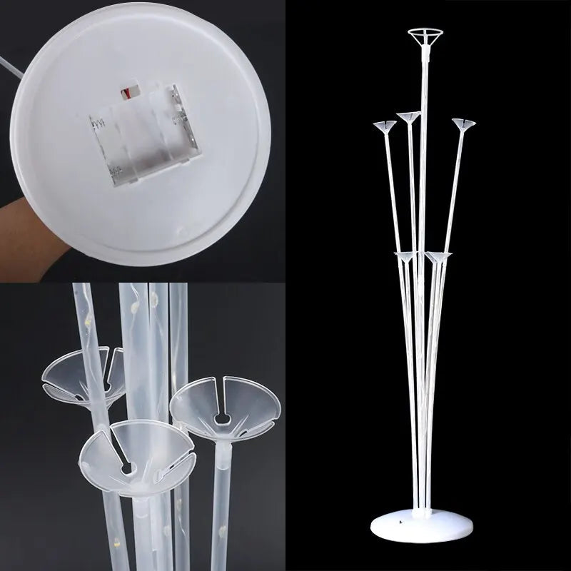 LED Light Balloons Stand Glow LED Baloon Column for Baby Shower Birthday Party Decor Wedding Ballon Stand Accessories - Slobuy