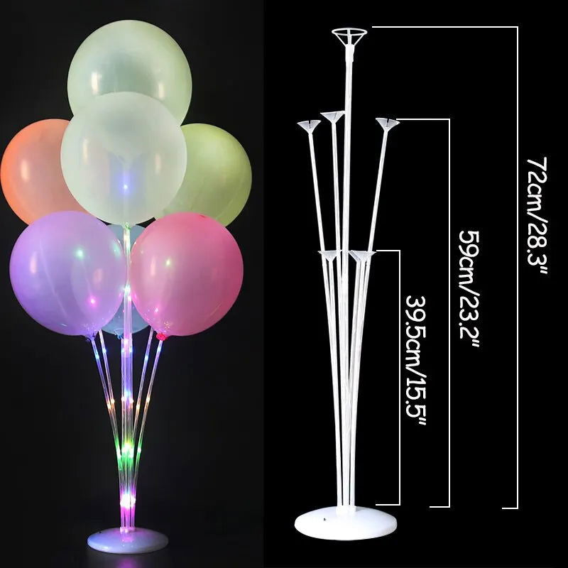 LED Light Balloons Stand Glow LED Baloon Column for Baby Shower Birthday Party Decor Wedding Ballon Stand Accessories - Slobuy