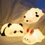 LED Night Lights Cute Sheep Panda Rabbit Silicone Lamp USB Rechargeable Timing Bedside Decor Kids Baby nightlight Birthday Gift - Slobuy