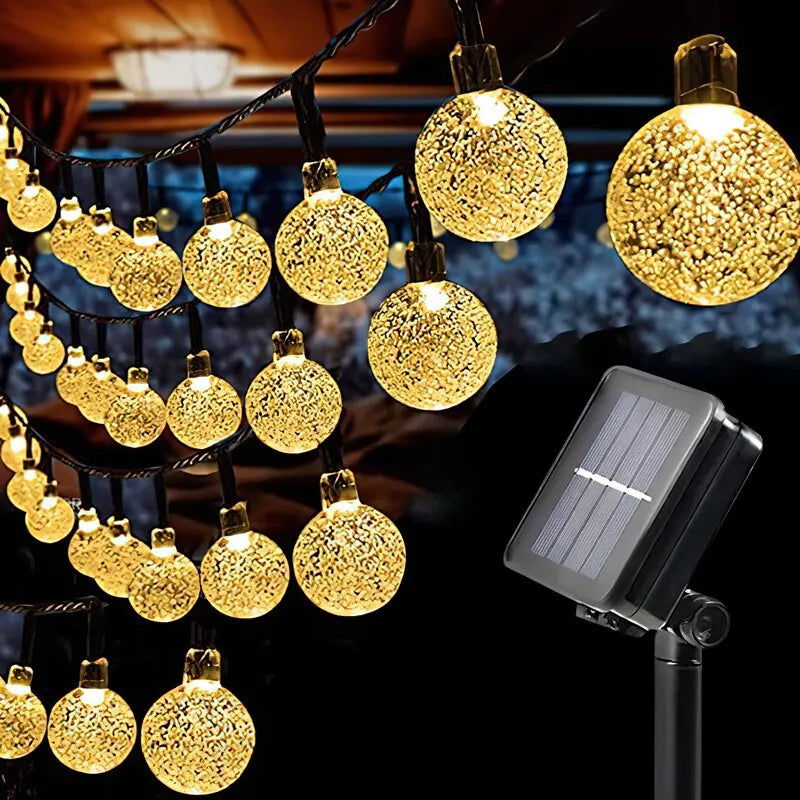 LED String Light Solar Fairy Lights 5m 20LED Warm Light Waterproof Outdoor Garden Wedding Decoration Christmas Lamp - Slobuy