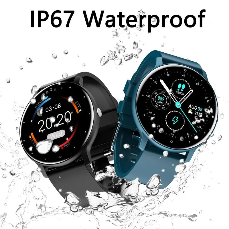 LIGE Smart Watch Men Women Full Touch Screen Sport Fitness Watch Man IP67 Waterproof Bluetooth For Android IOS Smartwatch Men - Slobuy