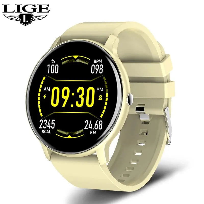 LIGE Smart Watch Men Women Full Touch Screen Sport Fitness Watch Man IP67 Waterproof Bluetooth For Android IOS Smartwatch Men - Slobuy