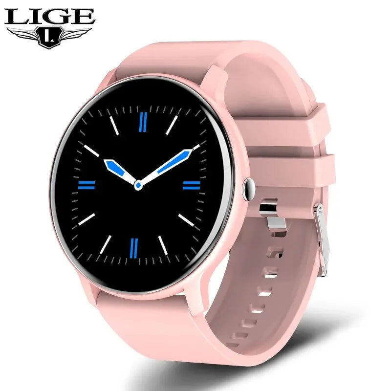 LIGE Smart Watch Men Women Full Touch Screen Sport Fitness Watch Man IP67 Waterproof Bluetooth For Android IOS Smartwatch Men - Slobuy