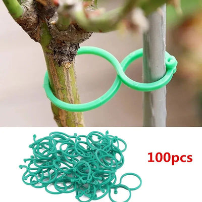 S/L 2 Size Garden Vine Strapping Clips Plant Bundled Buckle Ring Holder Tomato Garden Plant Stand Tool Garden Decor  Accessories - Slobuy