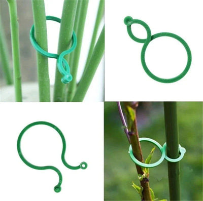 S/L 2 Size Garden Vine Strapping Clips Plant Bundled Buckle Ring Holder Tomato Garden Plant Stand Tool Garden Decor  Accessories - Slobuy