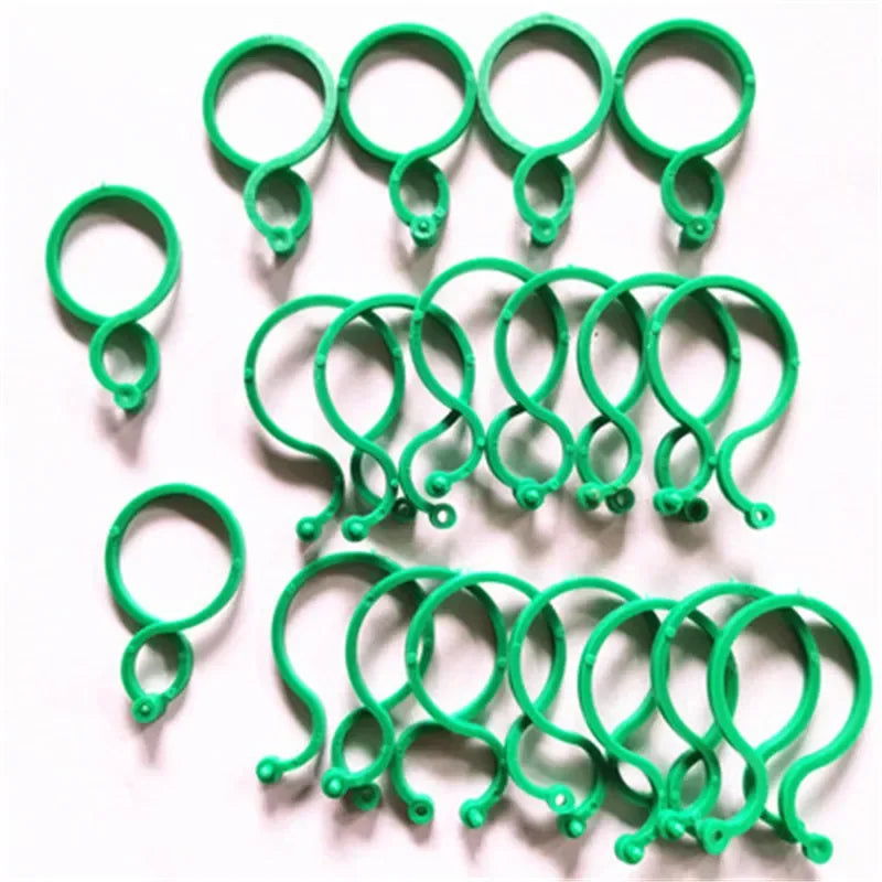 S/L 2 Size Garden Vine Strapping Clips Plant Bundled Buckle Ring Holder Tomato Garden Plant Stand Tool Garden Decor  Accessories - Slobuy