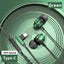 L Jack Magnetic Gamer Wired Earphones Gaming Green Metal HiFi Bass Stereo 3.5mm Type C Earbuds For Phone Computer Mic Headphones - Slobuy