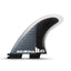 AQUBONA Twin Tab Thruster 3 Fins for Surfing - Honeycomb Fiberglass M/L Sizes Black Surfboard Fin with Screws and Fin Key - Slobuy