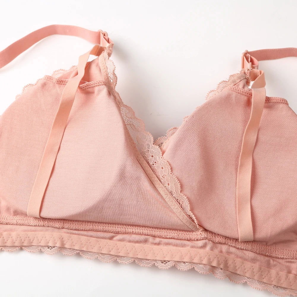 Lace Breastfeeding Bras Maternity Nursing Bra for Feeding Nursing Underwear Clothes for Pregnant Wirefree Breathable Bra - Slobuy
