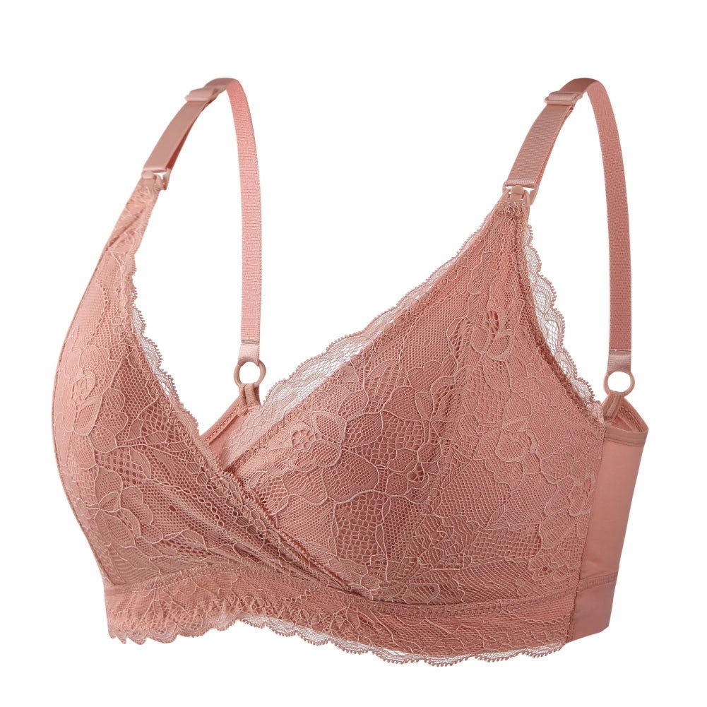 Lace Breastfeeding Bras Maternity Nursing Bra for Feeding Nursing Underwear Clothes for Pregnant Wirefree Breathable Bra - Slobuy