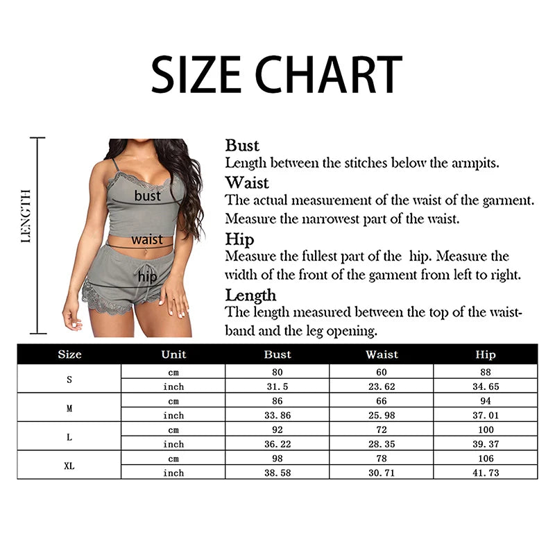 Lace Pajama Sets for Women Soft Comfortable V-Neck Sleepwears Sexy Female Nightgown Set Sleeveless Night Wear Satin Nightdress - Slobuy
