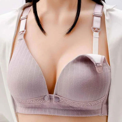 Lactation Underwear for Pregnant Women Women's Thin Gathered Anti-sagging Underwear Pre-pregnancy Postpartum Breastfeeding Bra - Slobuy