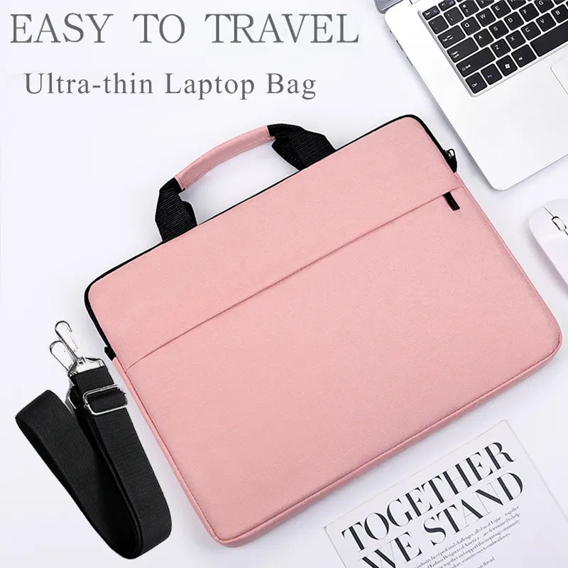 Laptop Bag Women 2023 13.3 14.1 15.6 17 Inch Office Notebook Sleeve Case Travel Computer Handbag Elegant Fashion Luxury - Slobuy