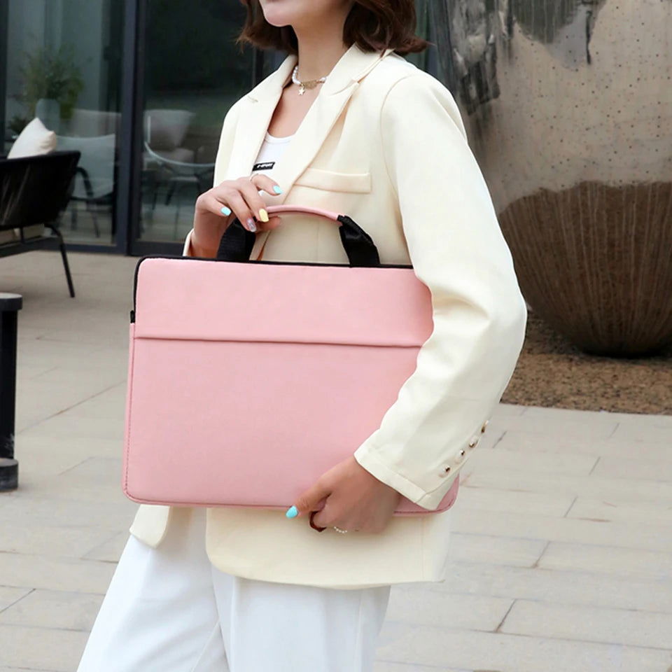 Laptop Bag Women 2023 13.3 14.1 15.6 17 Inch Office Notebook Sleeve Case Travel Computer Handbag Elegant Fashion Luxury - Slobuy