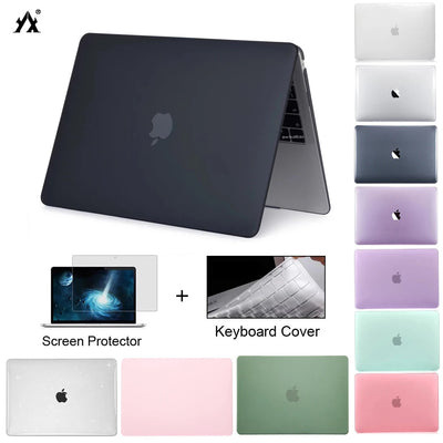 Laptop Case for Macbook Air 13 Case M1 Chip Pro 13 2023 M2 Air 13.6 15 Funda for Macbook Pro 14 case 2023 M3 Pro 16 shell - Slobuy