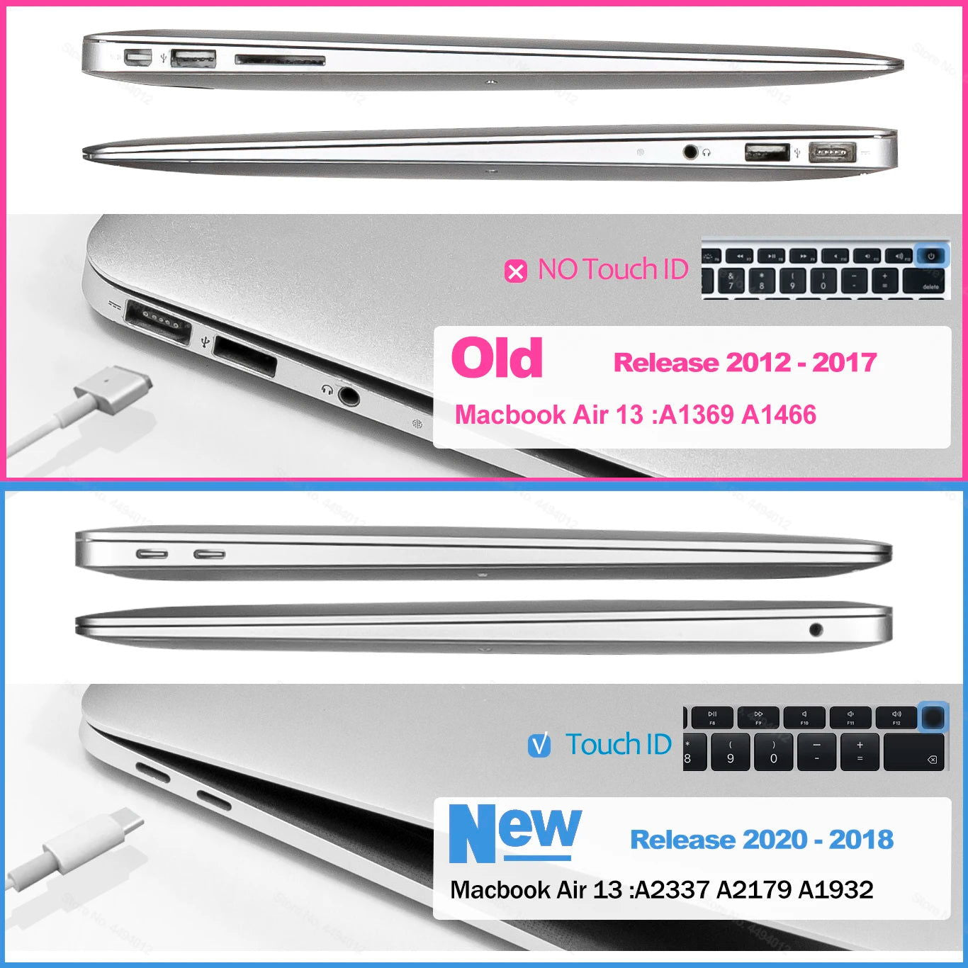 Laptop Case for Macbook Air 13 Case M1 Chip Pro 13 2023 M2 Air 13.6 15 Funda for Macbook Pro 14 case 2023 M3 Pro 16 shell - Slobuy