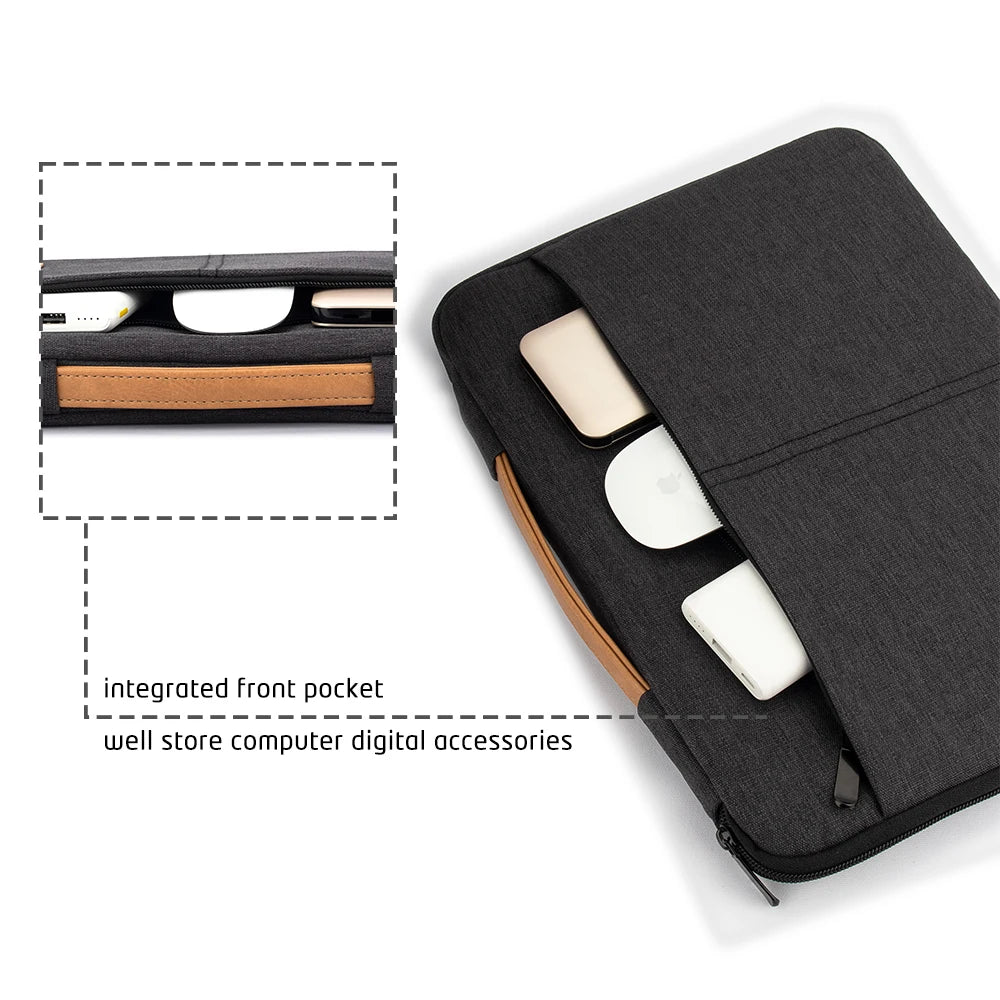 Laptop Sleeve bag 14 15.6 Inch Notebook Pouch For Macbook HP Dell Acer Shockproof Computer Briefcase Travel Business Men Case - Slobuy