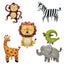 Large Animal Foil Balloons Monkey Lion Zebra Elephant Giraffe Crocodile Balloon Children's Day Birthday Party Decorations - Slobuy