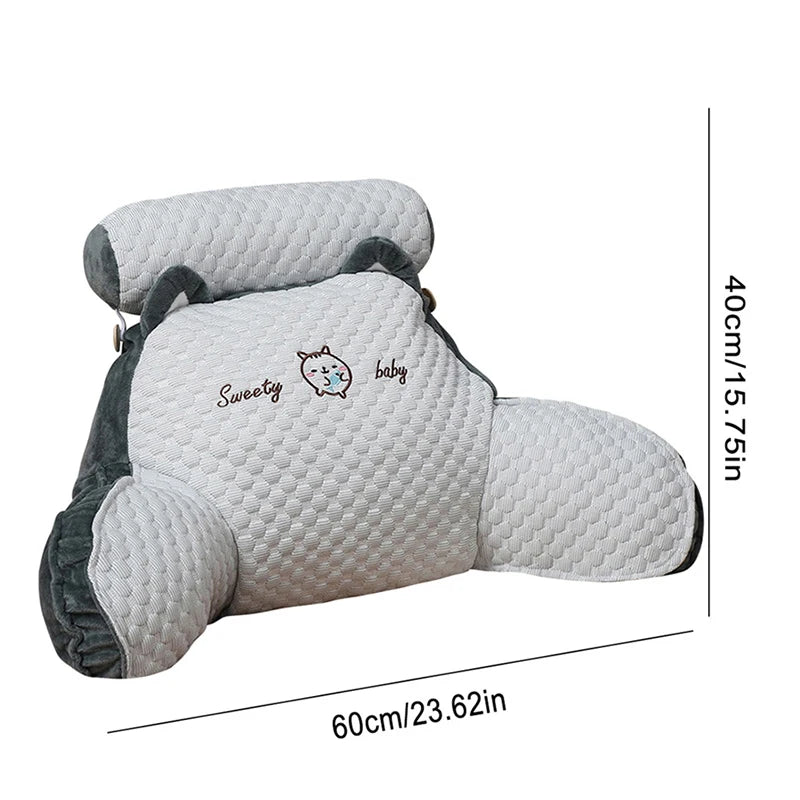 Large Backrest Cushion Lumbar Support Pillow Triangle Reading Pillow Soft Headboard Cushion Can Be Disassembled Washed Office - Slobuy