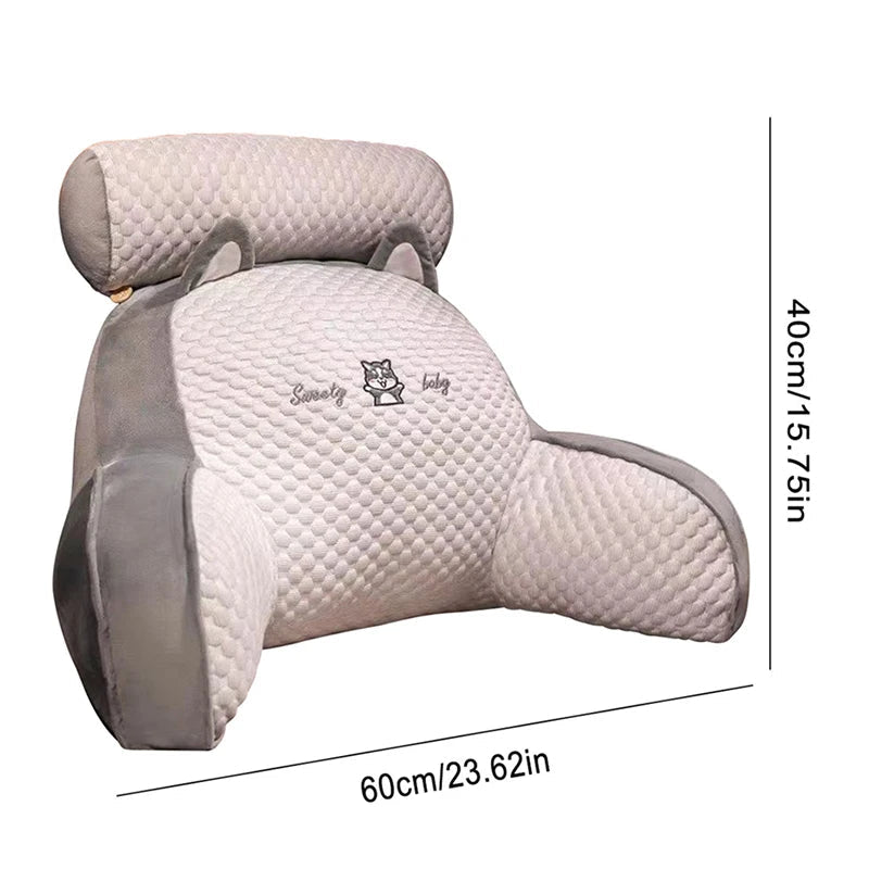Large Backrest Cushion Lumbar Support Pillow Triangle Reading Pillow Soft Headboard Cushion Can Be Disassembled Washed Office - Slobuy