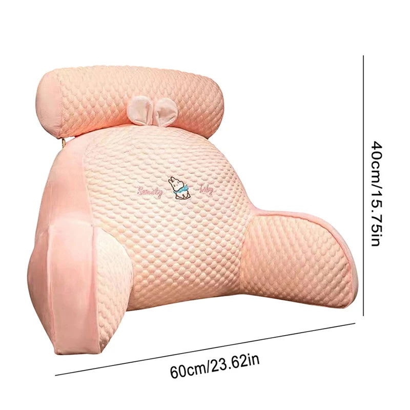 Large Backrest Cushion Lumbar Support Pillow Triangle Reading Pillow Soft Headboard Cushion Can Be Disassembled Washed Office - Slobuy