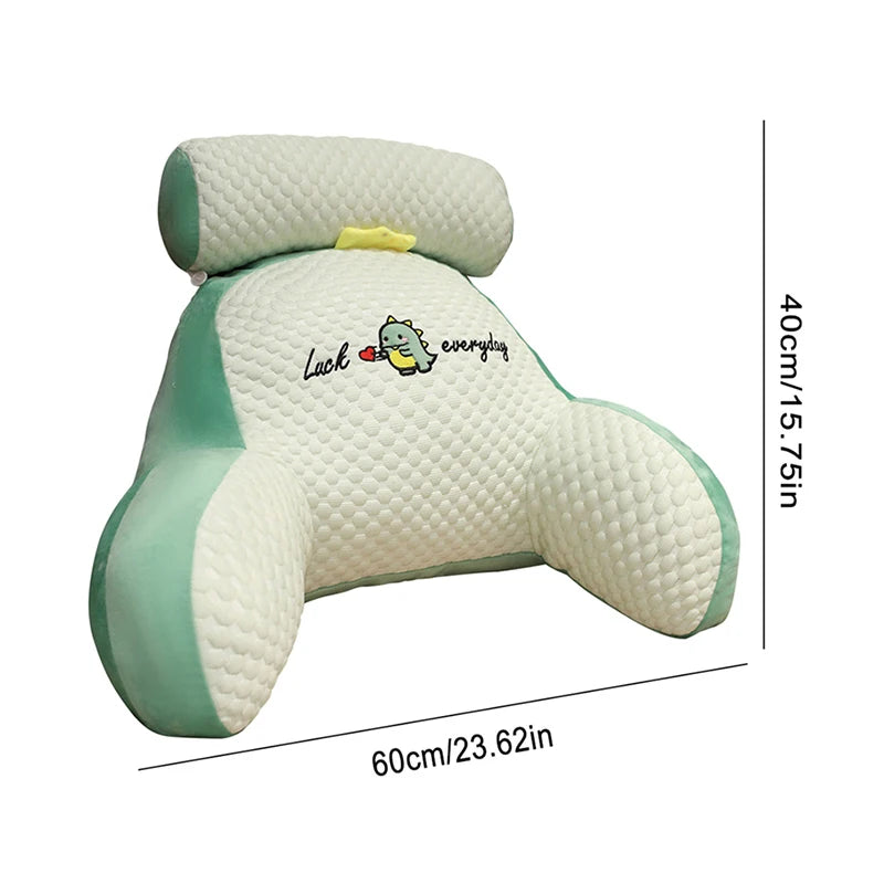 Large Backrest Cushion Lumbar Support Pillow Triangle Reading Pillow Soft Headboard Cushion Can Be Disassembled Washed Office - Slobuy