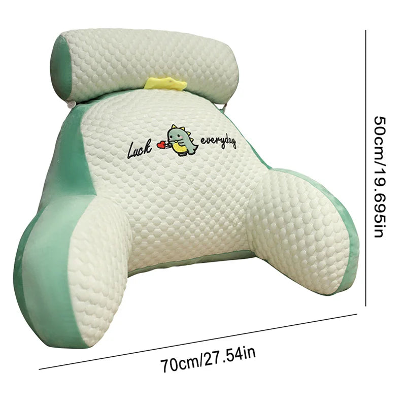 Large Backrest Cushion Lumbar Support Pillow Triangle Reading Pillow Soft Headboard Cushion Can Be Disassembled Washed Office - Slobuy