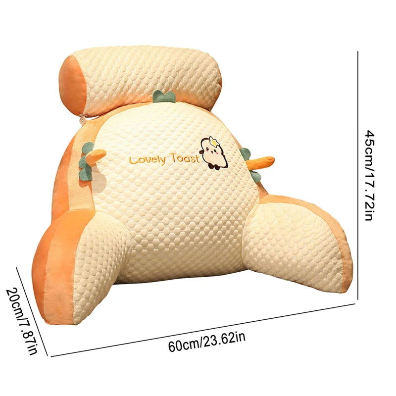 Large Backrest Cushion Lumbar Support Pillow Triangle Reading Pillow Soft Headboard Cushion Can Be Disassembled Washed Office - Slobuy