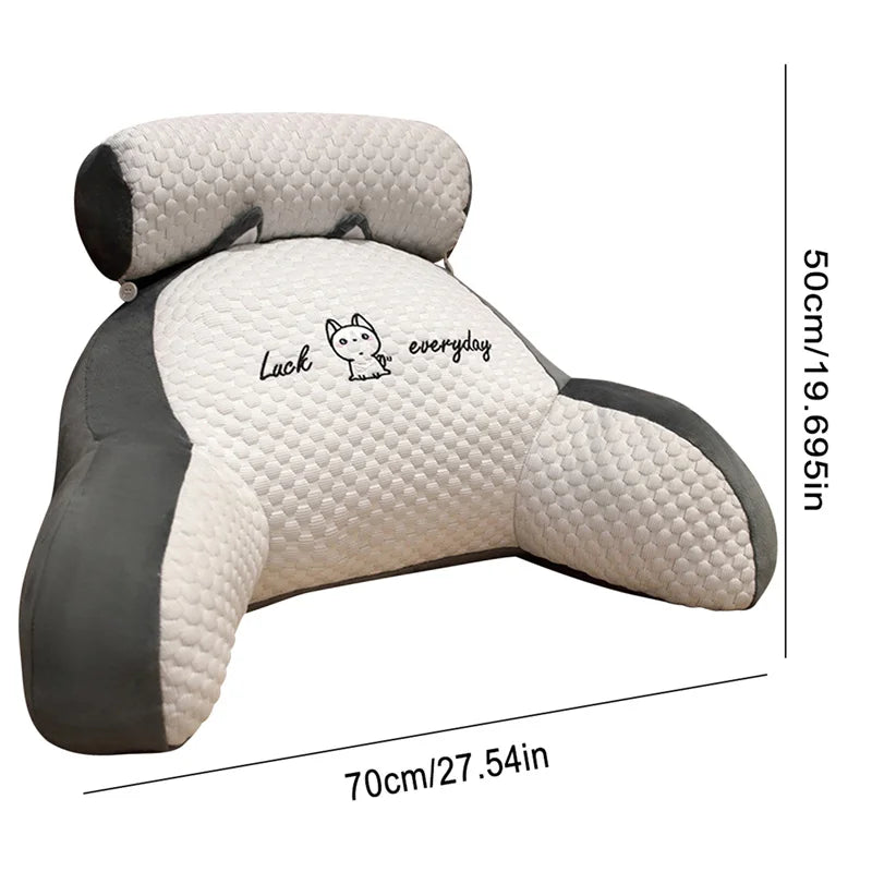 Large Backrest Cushion Lumbar Support Pillow Triangle Reading Pillow Soft Headboard Cushion Can Be Disassembled Washed Office - Slobuy