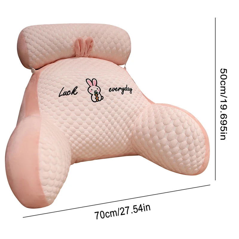 Large Backrest Cushion Lumbar Support Pillow Triangle Reading Pillow Soft Headboard Cushion Can Be Disassembled Washed Office - Slobuy