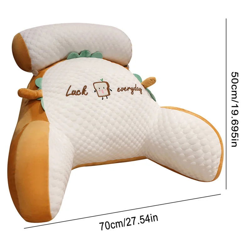 Large Backrest Cushion Lumbar Support Pillow Triangle Reading Pillow Soft Headboard Cushion Can Be Disassembled Washed Office - Slobuy