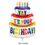 Large Birthday Three Layer Cake Candle Stripe Polka Dot Foil Balloons Birthday Party photo Props Scene Decoration - Slobuy