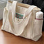 Large Capacity Canvas Solid Letter Tote Bag Versatile Handbag for Commuter Work Student Class Underarm Women's Bag shopping bag - Slobuy