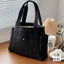 Large Capacity Canvas Solid Letter Tote Bag Versatile Handbag for Commuter Work Student Class Underarm Women's Bag shopping bag - Slobuy