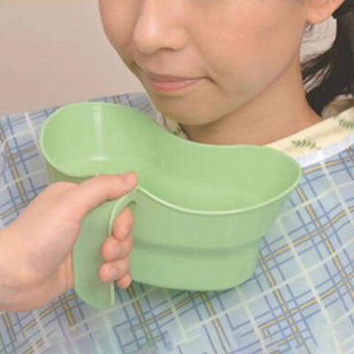Large Capacity Tooth Mug Single Handle Cup Lightweight High Temperature Resistant Cup for Bedridden Patients Disabled Elderly - Slobuy