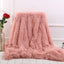 Large Flannel Throw Blanket Long Shaggy Plush Blanket for Couch Sofa Bed Winter Warm Soft Fluffy Faux Fur Bedspread 14 Colors - Slobuy