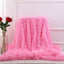 Large Flannel Throw Blanket Long Shaggy Plush Blanket for Couch Sofa Bed Winter Warm Soft Fluffy Faux Fur Bedspread 14 Colors - Slobuy