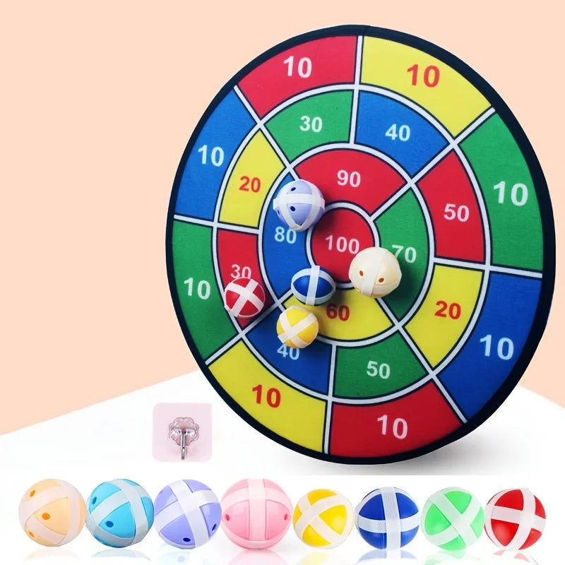Large Hard Plate Kids Sticky Ball Toy Sticky Ball Indoor Dart Target Plate Outdoor Parent-Child Suction Cup Ball - Slobuy